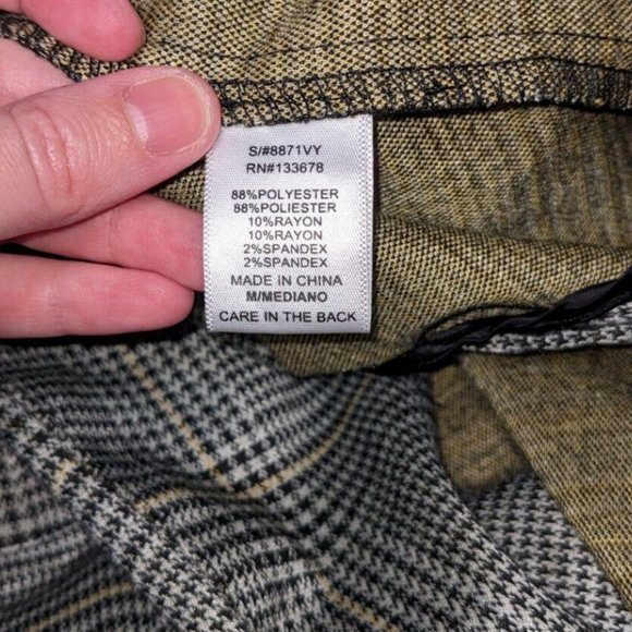 Love Tree Vest M Women's Gray Plaid Sleeveless D Ring Belt Tie Collared Preppy - Picture 8 of 8